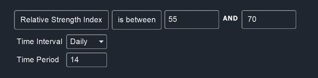 Trend Following - RSI Pullback Scan