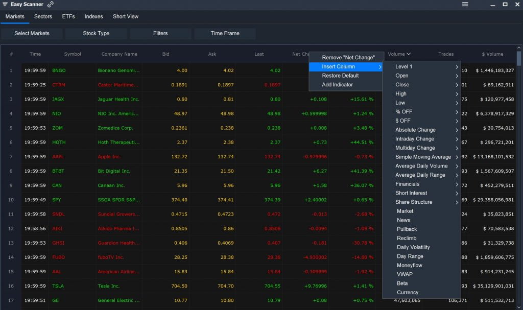 Scanz Customizations - Table Columns