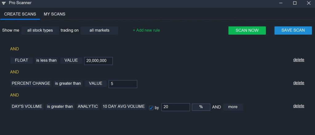 Scanz - Low Float - Combined Low Float Scan