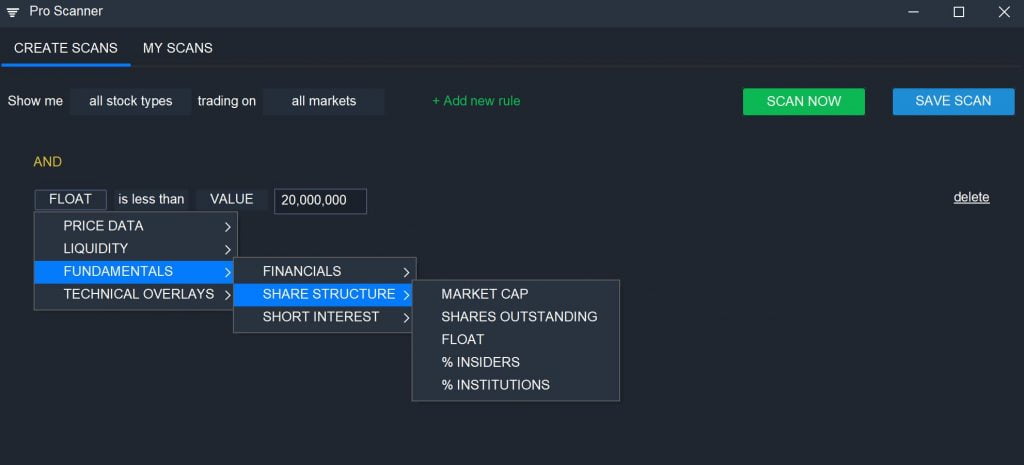 Scanz - Low Float - Float Rule